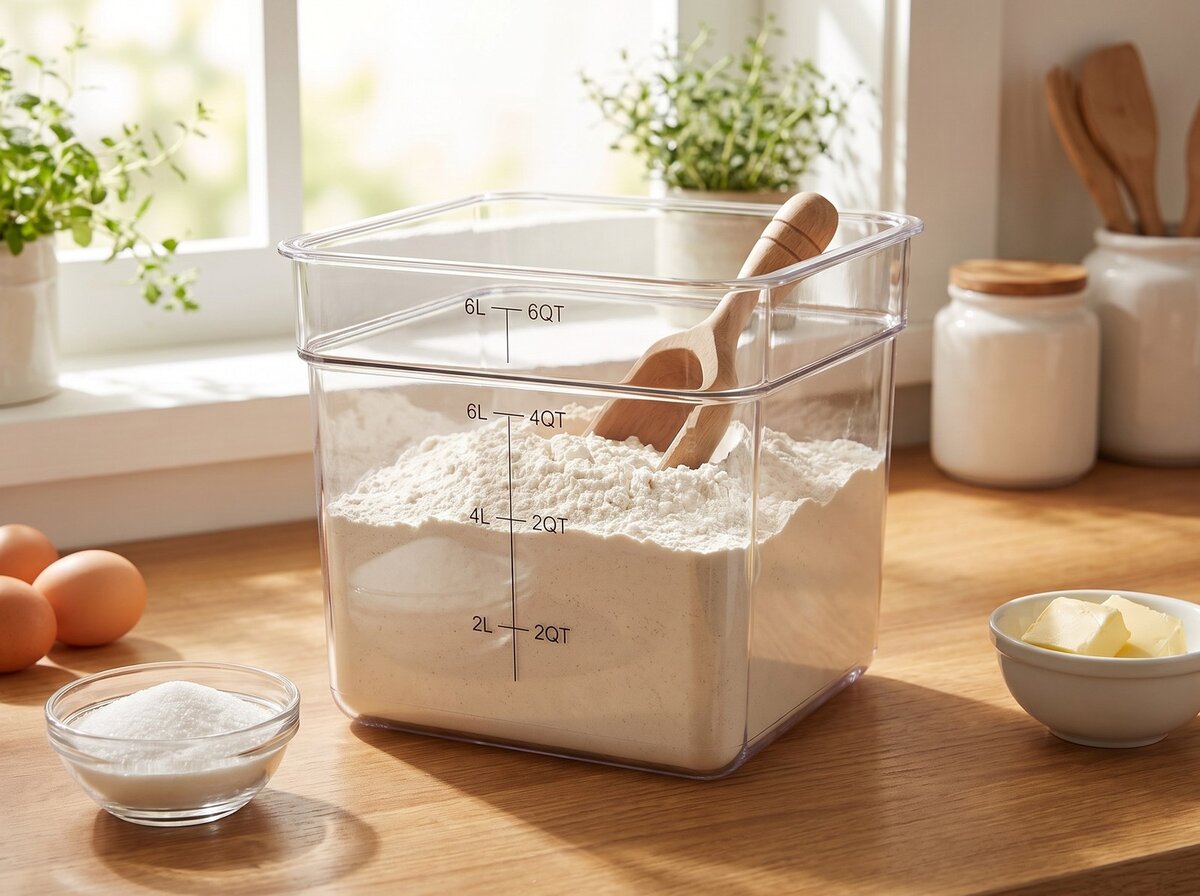 Dough proofing container, 6 qt